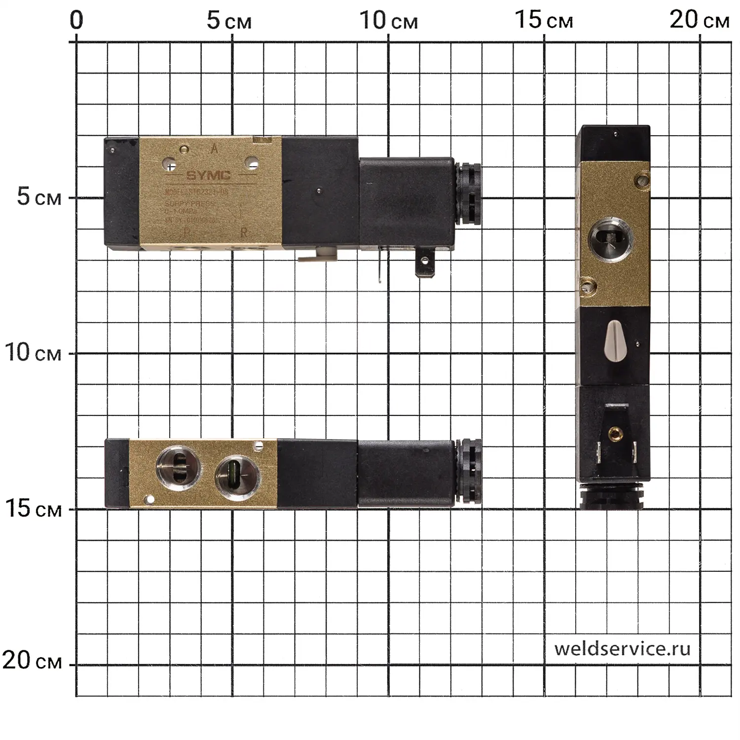 Электромагнитный клапан DC24V 3V210-08 (CUT45)