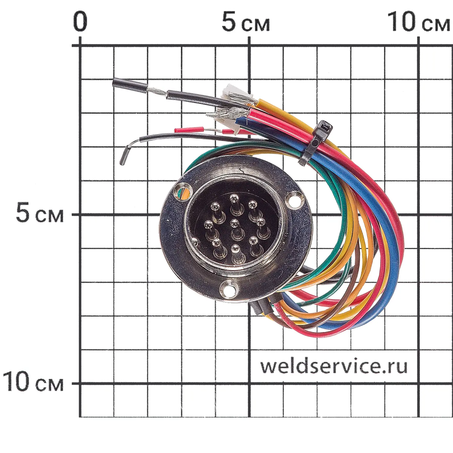 Разъём 9 пин панельный папа  (N316)