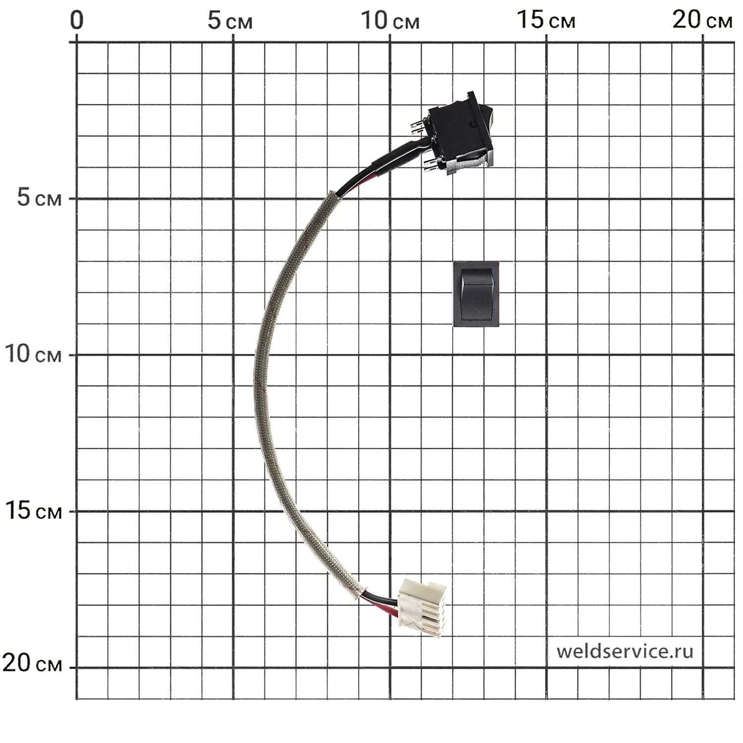 Переключатель 2P/6K с проводами