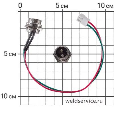 Разъём 2 pin панельный CUT45(L207)