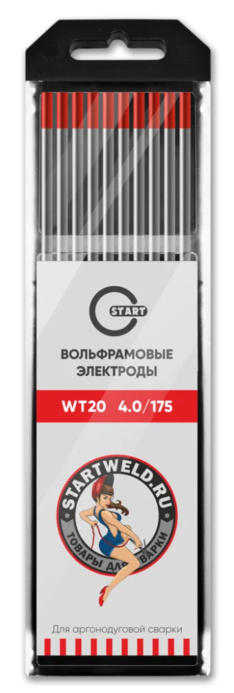 START WT 20 4,0х175 Вольфрамовый электрод (красный) WT2040175