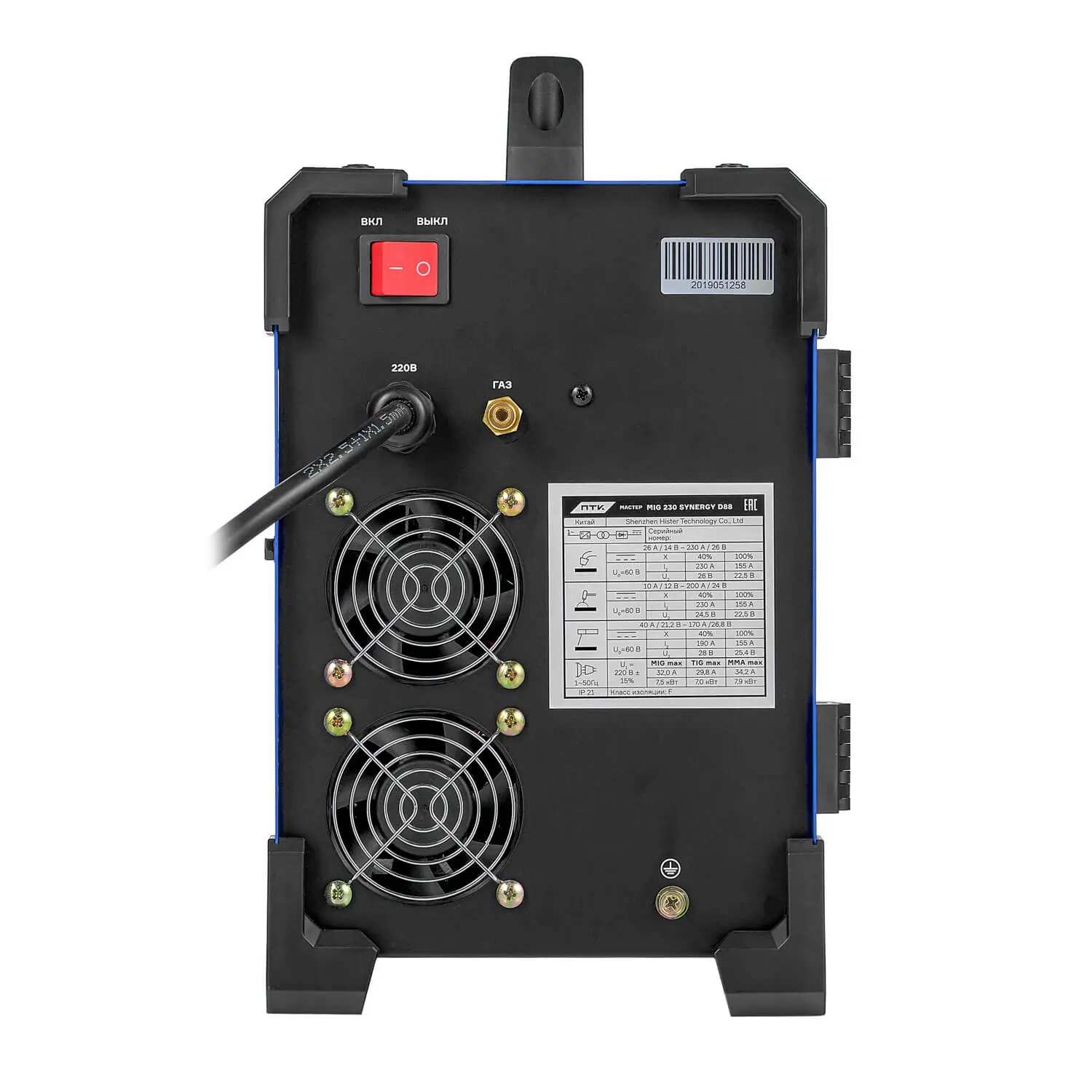 Сварочный полуавтомат ПТК МАСТЕР MIG 230 SYNERGY D88