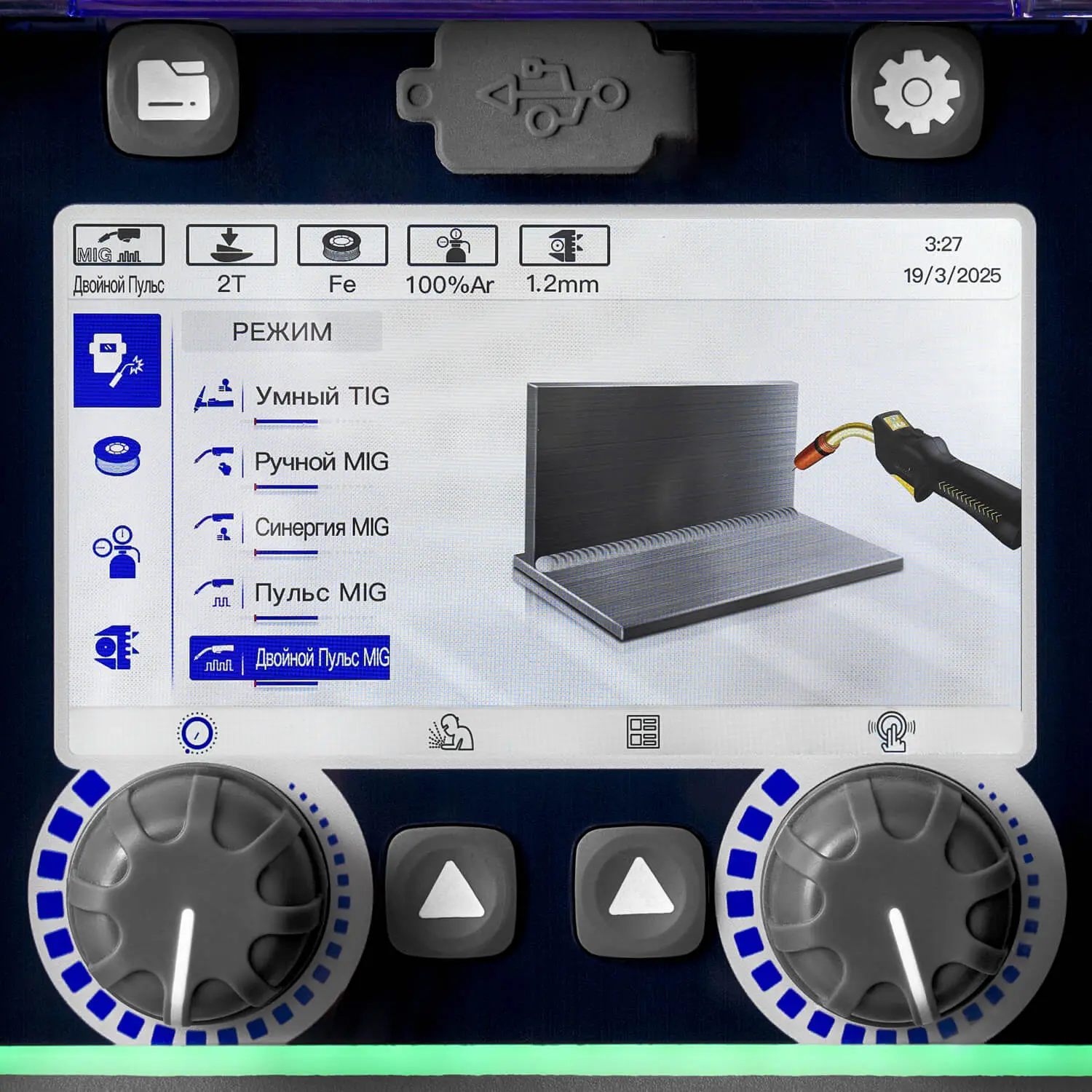 Сварочный полуавтомат ПТК HANKER MIG 230 DP AC/DC PFC LCD H95