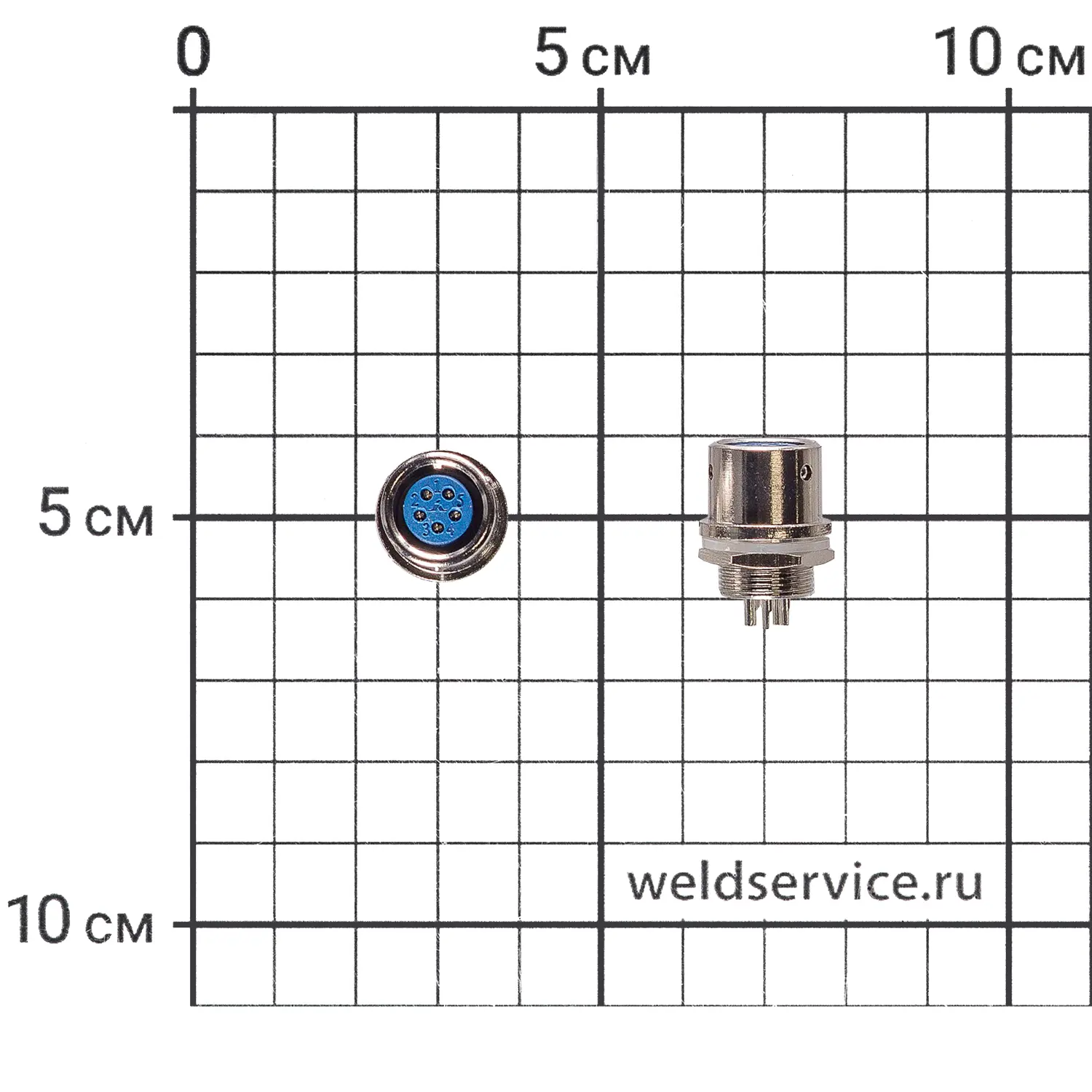 Разъём 5 pin панельный TIG