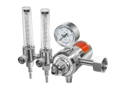 РЕГУЛЯТОР РАСХОДА ГАЗА УНИВЕРСАЛЬНЫЙ У-30/АР-40-П-220-Р-2 (с двумя ротаметрами, подогреватель на 220 В)