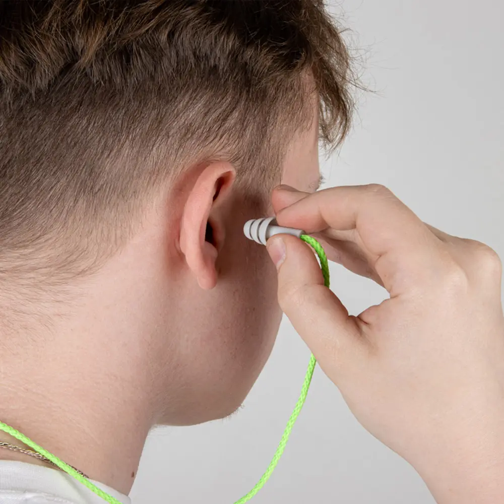 Противошумные беруши со шнурком в пластиковом боксе (32 дБ) JEM-832-C