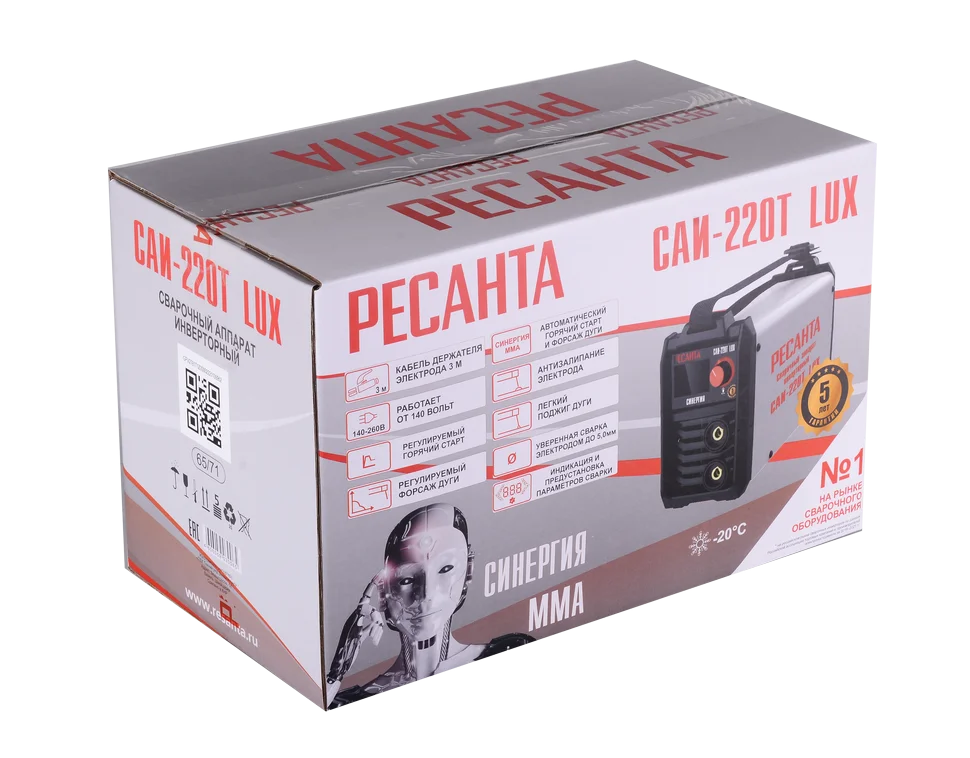 Сварочный аппарат инверторный Ресанта САИ-220Т LUX сварочный аппарат MMA