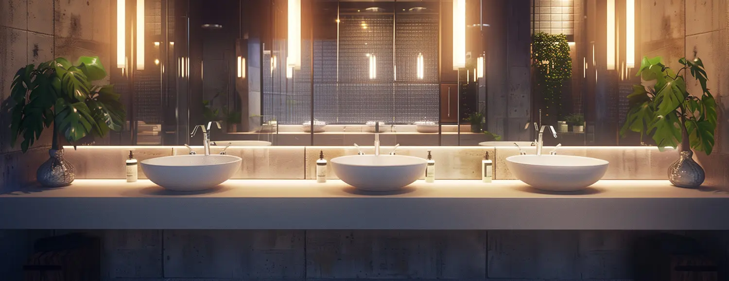 Обустройство санузла в фирменном стиле ресторана