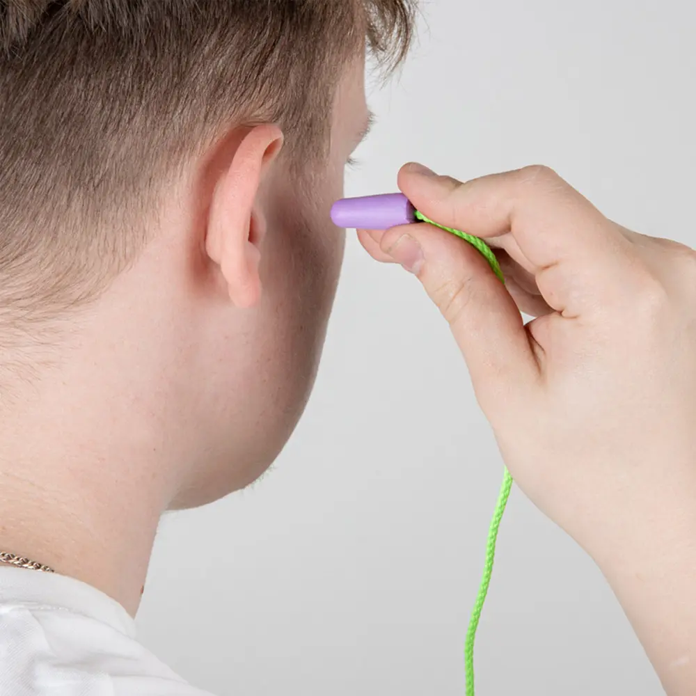 Противошумные беруши удлиненной формы на шнурке (38 дБ) JEM-438-C