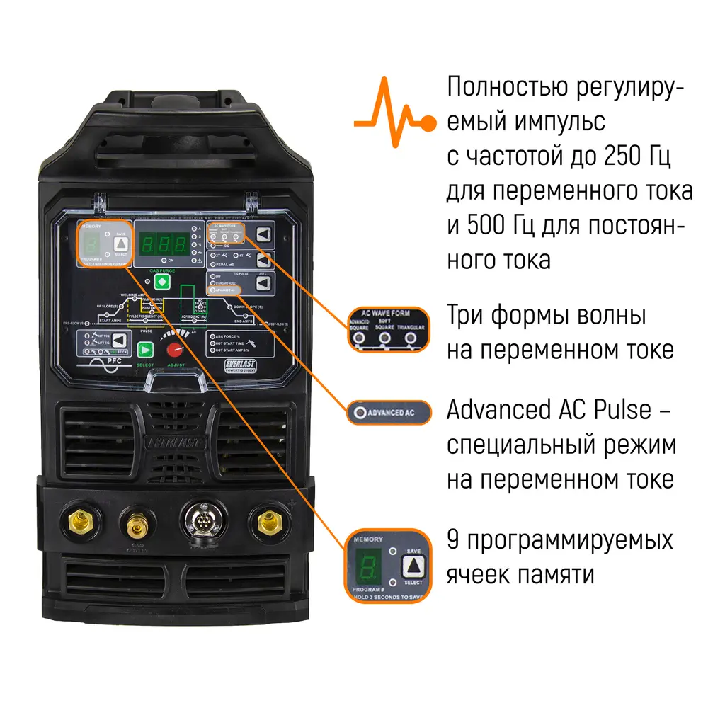 PowerTig 255 EXT Everlast Установка аргонодуговой сварки 3EV255P