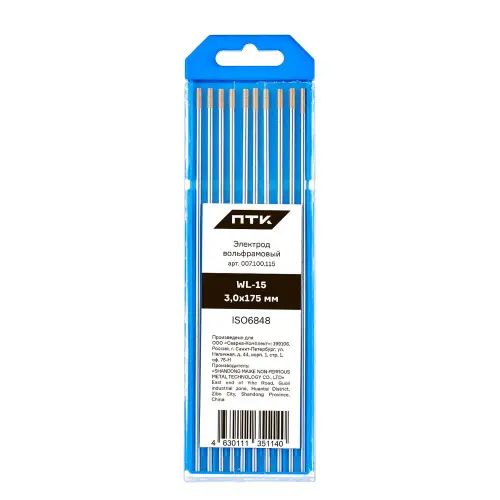 Электрод вольфрамовый ПТК WL-15-175мм Ø 3,0