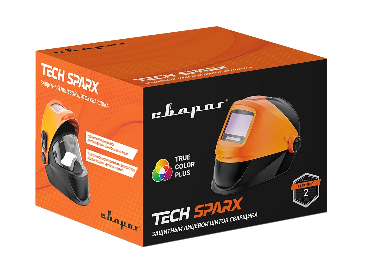 Сварочная маска хамелеон TECH SPARX M TRUE COLOR PLUS