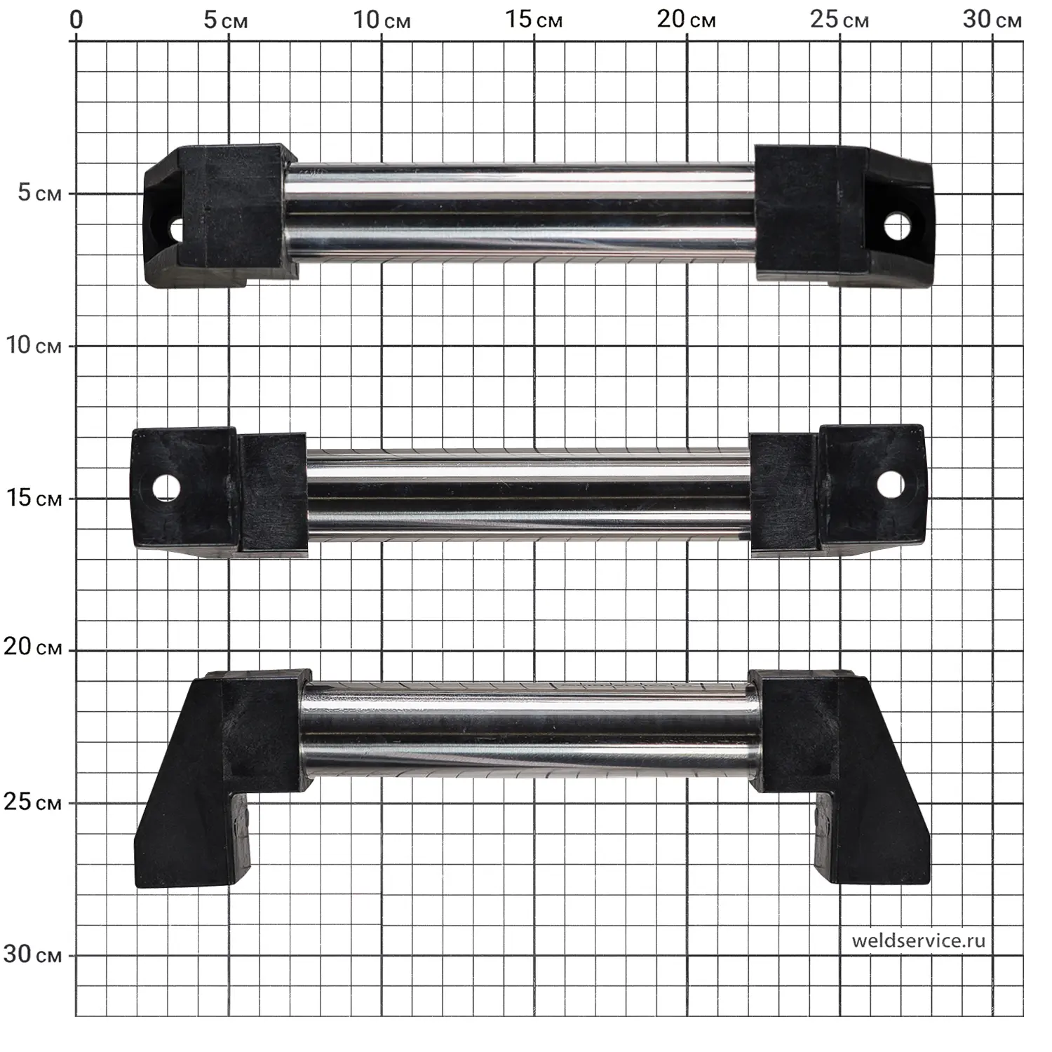 Ручка турель с крепежом 227 мм