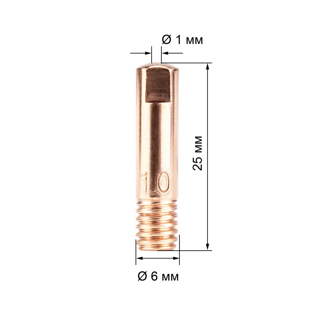 Наконечник М6х25х1.0 прямой (140.0253/MD0008-10) VARTEG