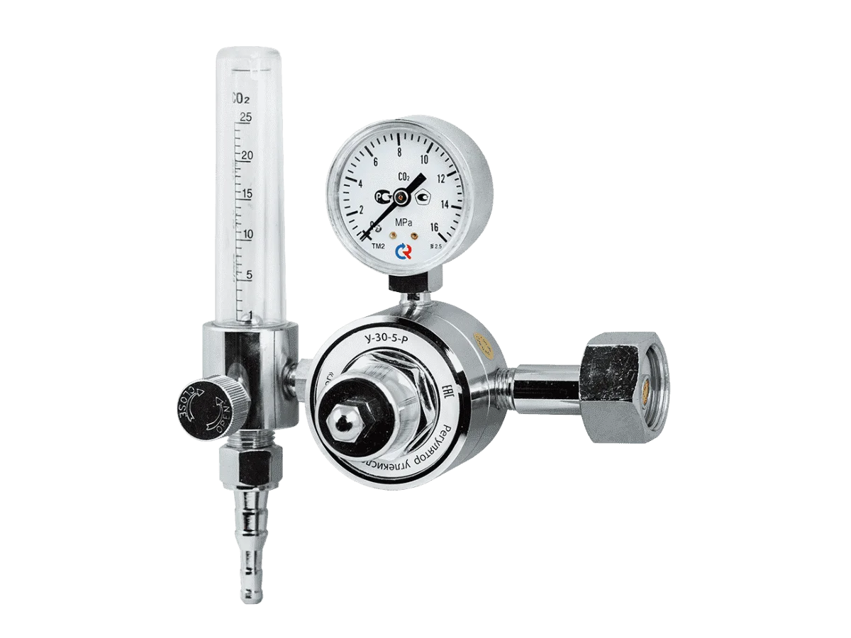 Регулятор расхода углекислотный Сварог У-30-5-Р (манометр + расходомер)
