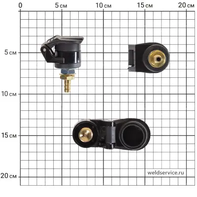 Штуцер панельный 3/8 в корпусе