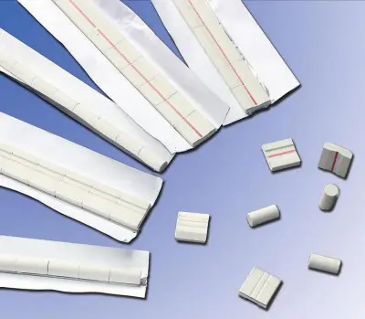 Керамические подкладки плоские 30x7,8 мм с канавкой 12x1,2 мм