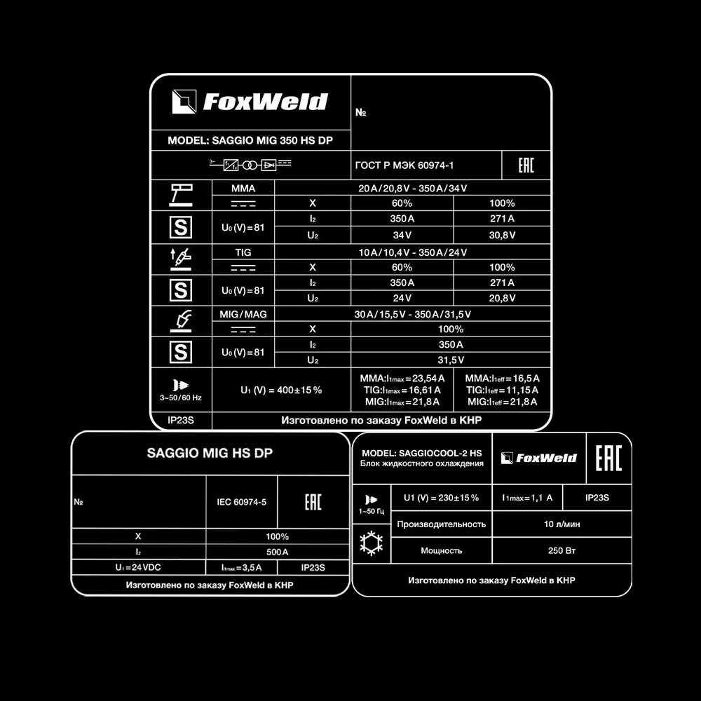 Сварочный полуавтомат SAGGIO MIG 350 HS DP