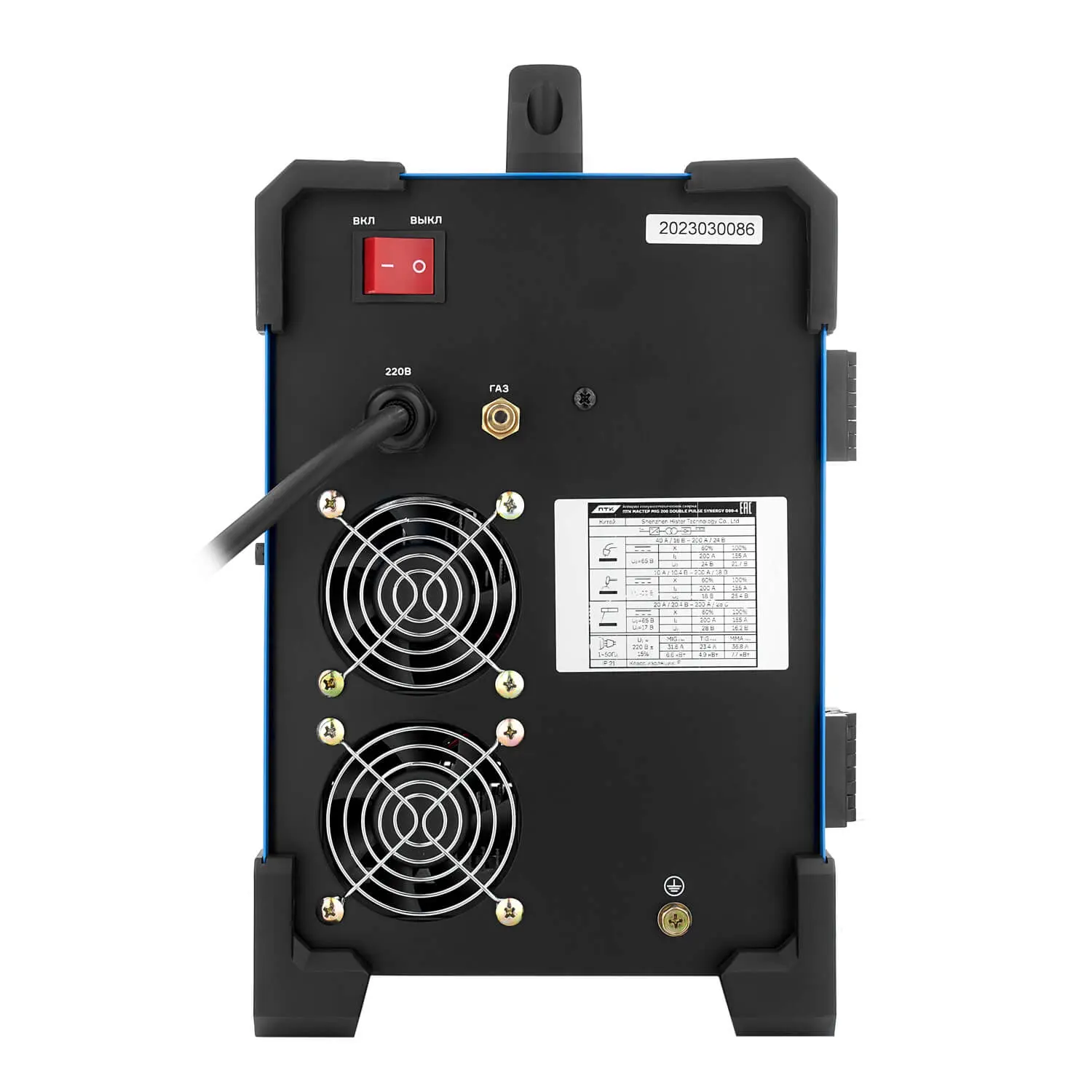 Сварочный полуавтомат ПТК МАСТЕР MIG 200 DOUBLE PULSE SYNERGY D99-4