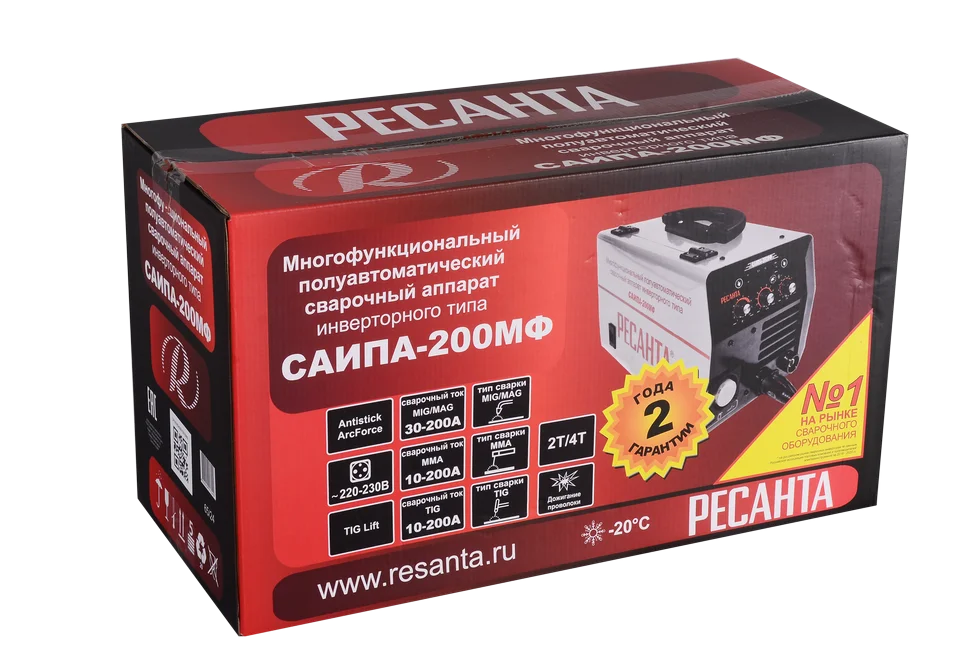 Сварочный полуавтомат многофункциональный Ресанта САИПА-200МФ (MIG/MAG/TIG)