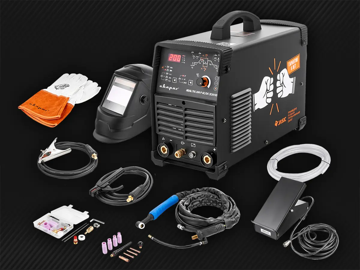 Аргонодуговой сварочный аппарат REAL TIG 200 P AC/DC BLACK (E201B)