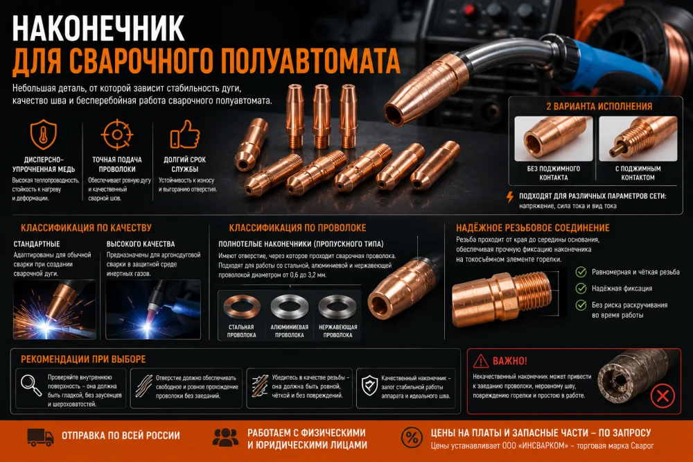 Наконечники для сварочного полуавтомата