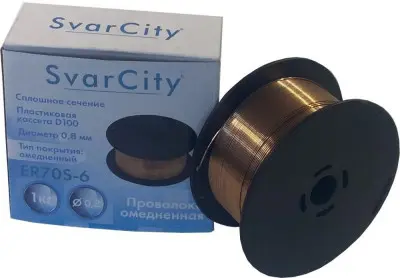 Сварочная проволока SvarCity E71T-GS  самозащитная без газа  (Св08Г2С) 0,8 мм по 1 кг