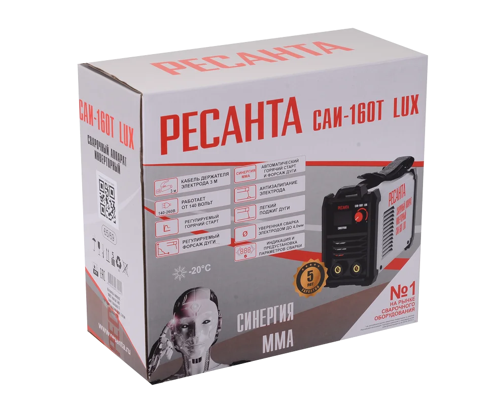 Сварочный аппарат инверторный Ресанта САИ-160Т LUX сварочный аппарат MMA