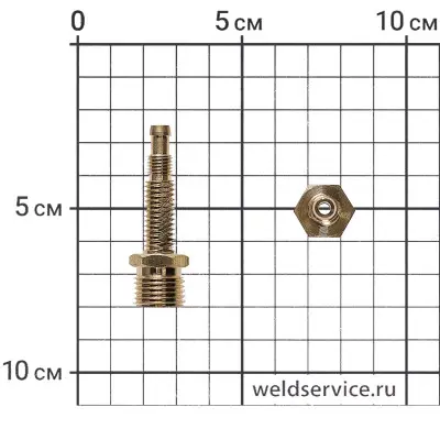 Штуцер панельный 3/8