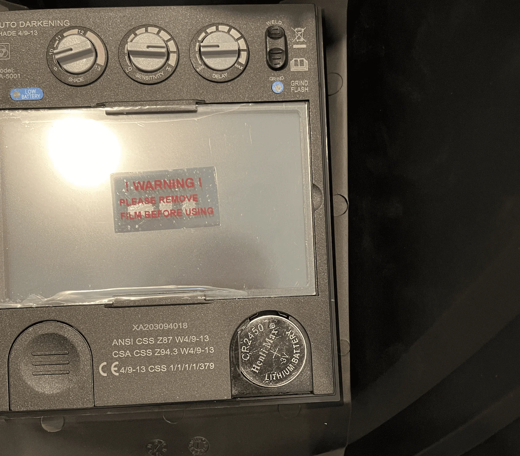 Батарейка для сварочной маски "СВАРОГ" 2450