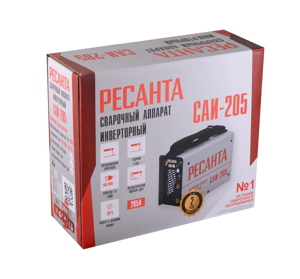 Сварочный аппарат инверторный Ресанта САИ 205 сварочный аппарат MMA