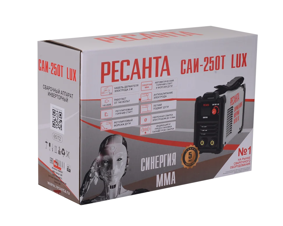 Сварочный аппарат инверторный Ресанта САИ-250Т LUX сварочный аппарат MMA