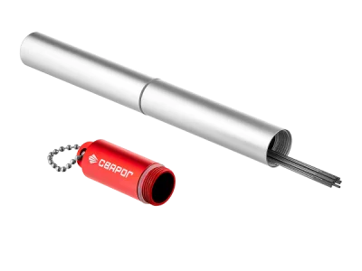 Красный пенал для хранения вольфрамовых электродов