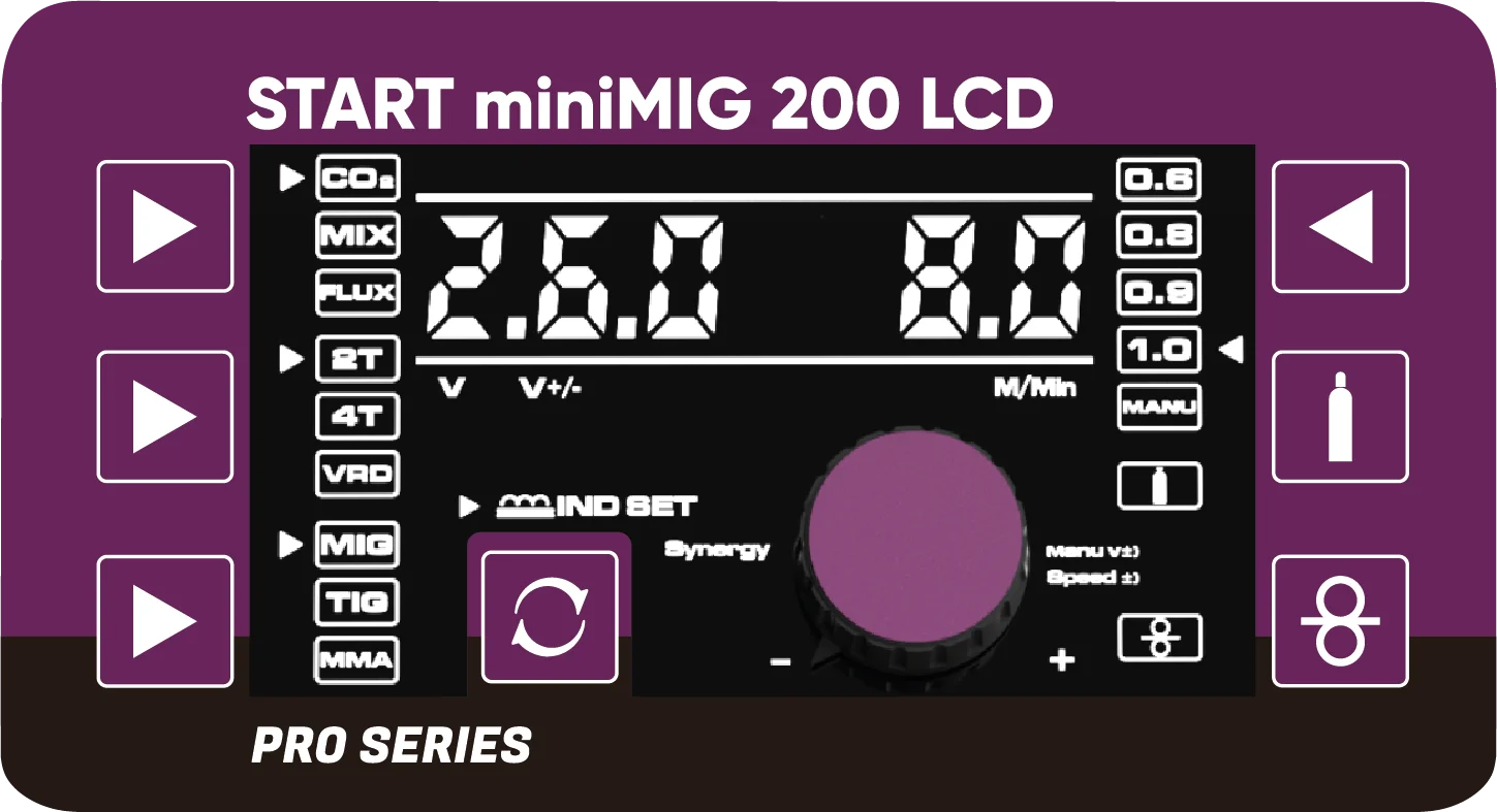 START miniMIG 200 LCD Сварочный полуавтомат 2W202L