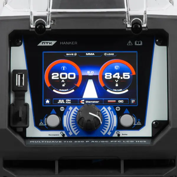 Аргонодуговой сварочный аппарат ПТК HANKER MULTIWAVE TIG 200 P AC/DC PFC LCD H05