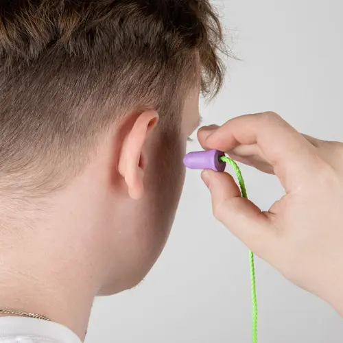 Противошумные беруши в форме колокольчика на шнурке (37 дБ) JEM-637-C