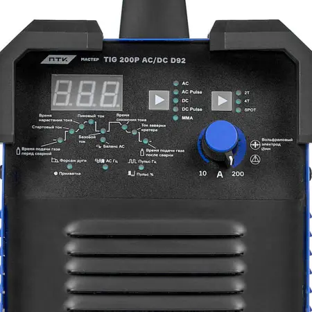 Аргонодуговой сварочный аппарат ПТК МАСТЕР TIG 200 P AC/DC D92