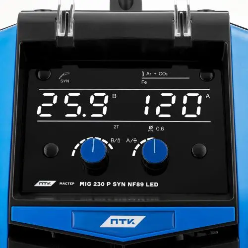 Сварочный полуавтомат ПТК МАСТЕР MIG 230 ПУЛЬС SYN NF89 LED Сварочный полуавтомат ПТК МАСТЕР MIG 230 ПУЛЬС SYN NF89 LED