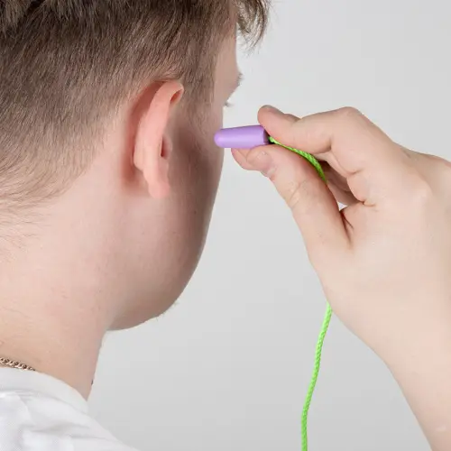 Противошумные беруши удлиненной формы на шнурке (38 дБ) JEM-438-C