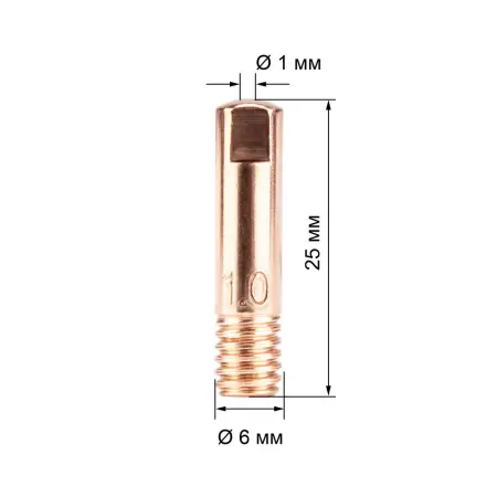Наконечник М6х25х1.0 прямой (140.0253/MD0008-10) VARTEG