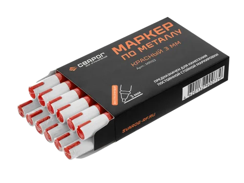 Маркер по металлу 3 мм  , красный