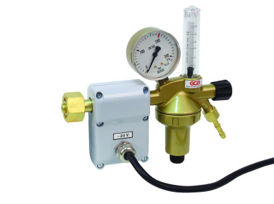 Регулятор для аргона и углекислого газа DIN FLOW ARG 42 V c подогрев.
