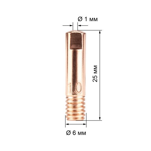 Наконечник М6х25х1.0 прямой (140.0253/MD0008-10) VARTEG