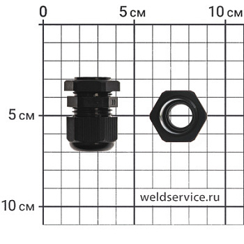 Кабельный ввод черный M22